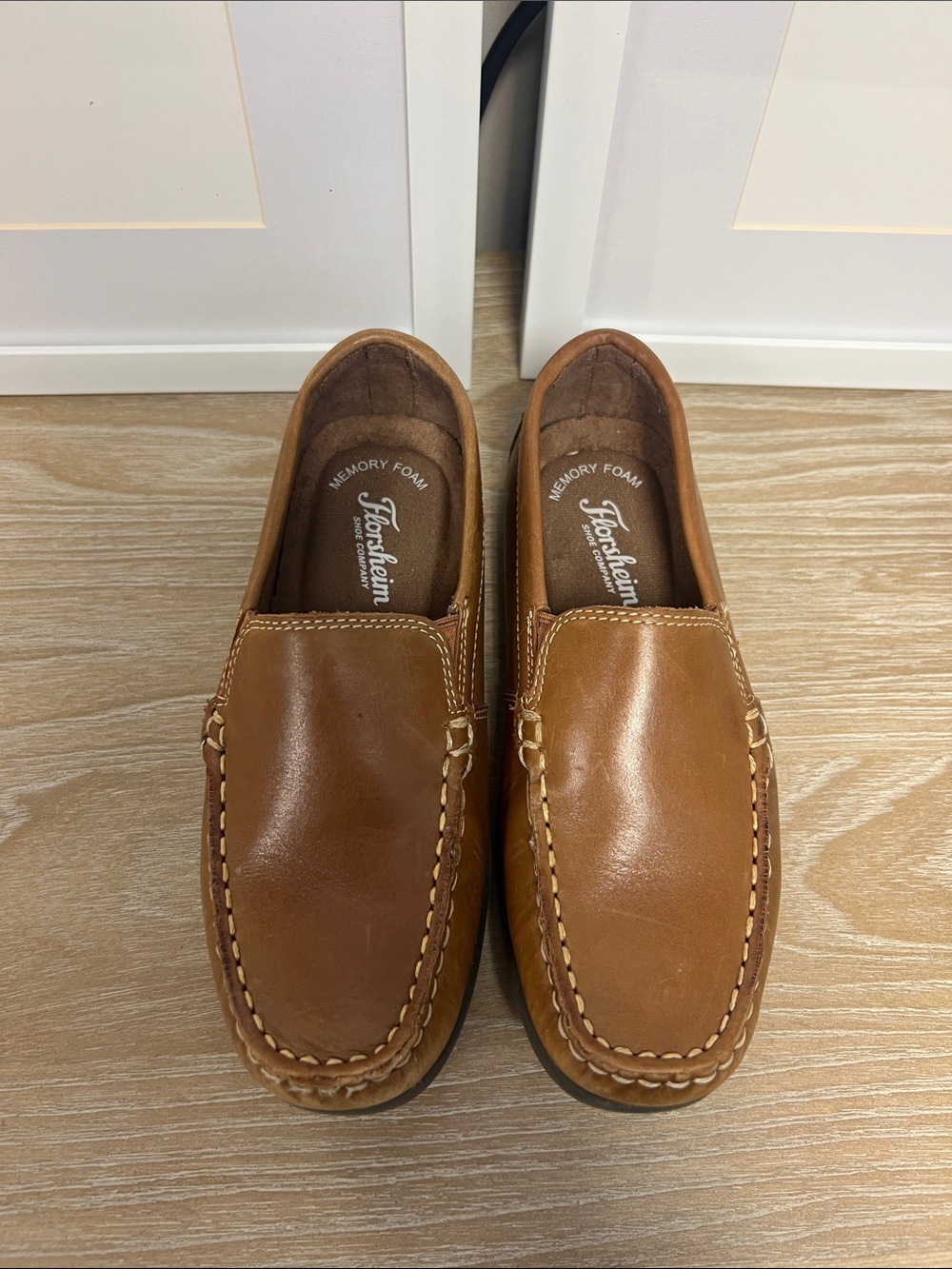 Men’s Slip-On Memory Foam Loafers in Brown